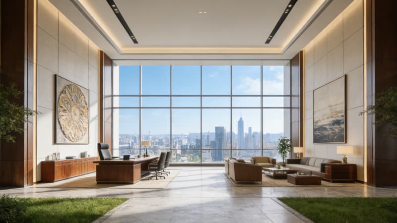 合肥3000平企業(yè)辦公室設(shè)計(jì)方案，現(xiàn)代簡(jiǎn)約高端辦公空間定制